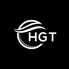 HGT letter logo design on black background. HGT  creative initials letter logo concept. HGT letter design.
