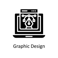 Graphic Design vector Solid Icon Design illustration. Creative Process Symbol on White background EPS 10 File