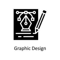 Graphic Design vector Solid Icon Design illustration. Creative Process Symbol on White background EPS 10 File