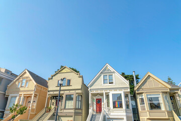 Front exterior of houses at San Francisco, California