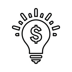 Conversion, cash, money, light outline icon. Line art sketch.
