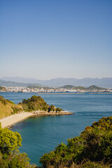 Naklejka premium 愛媛県 松山市 興居島 瀬戸内海の島