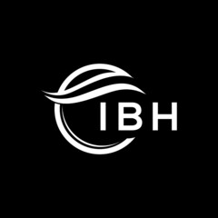 IBH letter logo design on black background. IBH  creative initials letter logo concept. IBH letter design.
