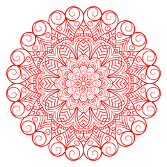 mandala pattern for Coloring book page. Round Mandala with floral style. Vintage decorative Flower Mandala. Round pattern illustration vector for event management.