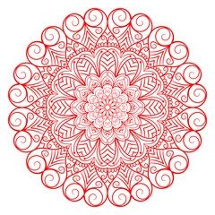 mandala pattern for Coloring book page. Round Mandala with floral style. Vintage decorative Flower Mandala. Round pattern illustration vector for event management.