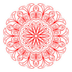 mandala pattern for Coloring book page. Round Mandala with floral style. Vintage decorative Flower Mandala. Round pattern illustration vector for event management.