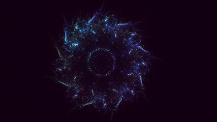 3D rendering abstract round light background