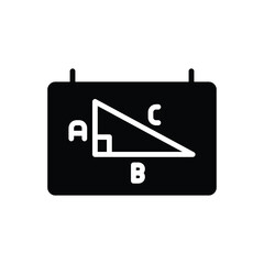 Black solid icon for theorem