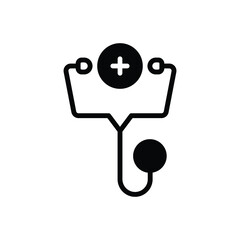 Black solid icon for medicaid