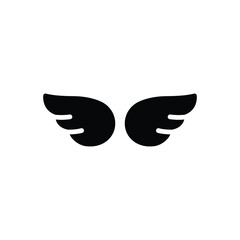 Black solid icon for wings