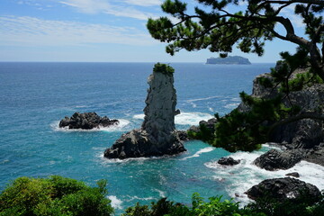 fine view with reefs and island