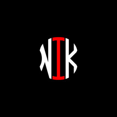 NIK letter logo creative design with vector graphic - obrazy, fototapety, plakaty