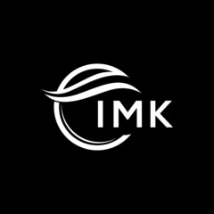 IMK letter logo design on black background. IMK  creative initials letter logo concept. IMK letter design.
