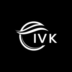 IVK letter logo design on black background. IVK   creative initials letter logo concept. IVK letter design.
