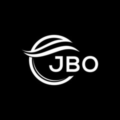 JBO letter logo design on black background. JBO  creative initials letter logo concept. JBO letter design.
