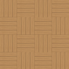 Parquet, seamless wooden floor, striped mosaic tiles. Editable vector template in samples.
