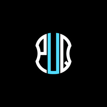 PUQ letter logo creative design with vector graphic