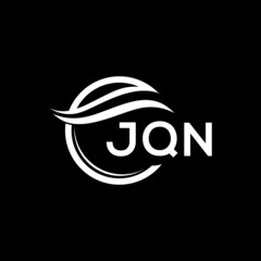 JQN letter logo design on black background. JQN  creative initials letter logo concept. JQN letter design.
