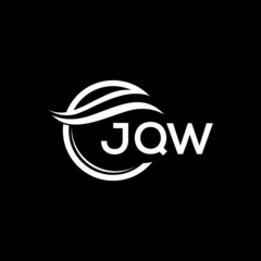 JQW letter logo design on black background. JQW creative initials letter logo concept. JQW letter design.
