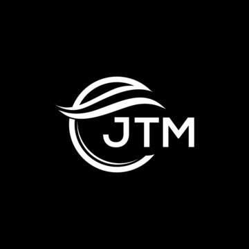 JTM letter logo design on black background. JTM  creative initials letter logo concept. JTM letter design.
