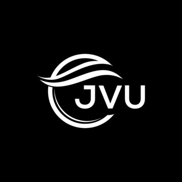JVU letter logo design on black background. JVU creative initials letter logo concept. JVU letter design. 