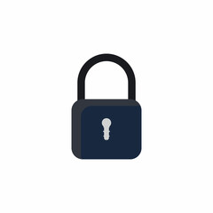 Flat lock icon vector background