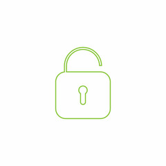 Flat unlock icon vector background
