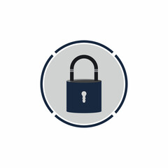 Flat lock icon vector background