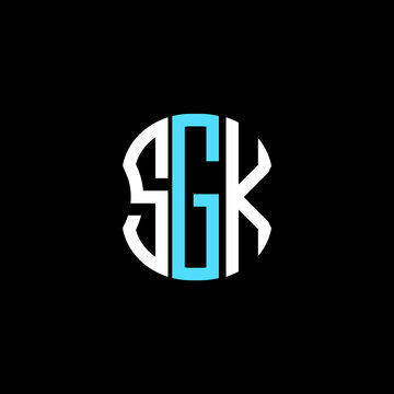 SGK letter logo abstract creative design. SGK unique design	