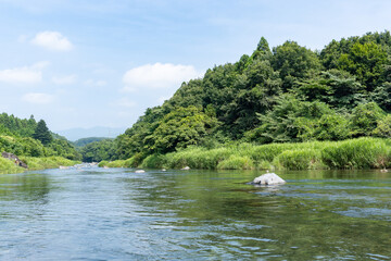 栃木県那須町 那珂川上流の河畔