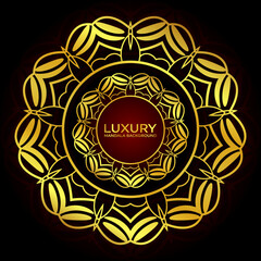 Abstract golden mandala background design art