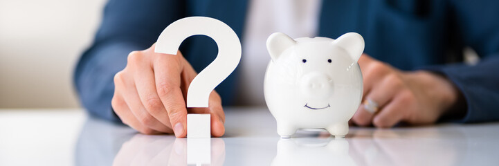 Piggy Bank Money Savings Question Mask