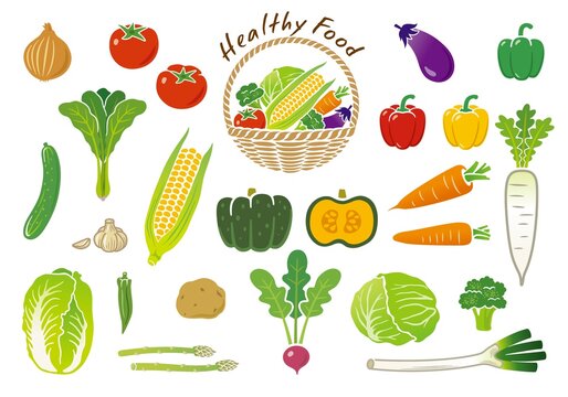 野菜　イラスト　アイコンセット　ベクター