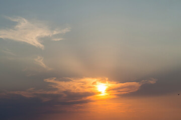 Beautiful view of the cloudy sky at sunset