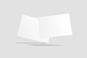 Blank Realistic  A6 Card Floating Mockup 