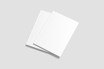 Two A4 Cover Book Mockup
