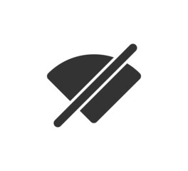 Failure wifi icon. Offline symbol. No Internet connection icon. Simple wifi signal sign. Disconnected wireless internet signal. Problem access. Vector illustration isolated on white background.