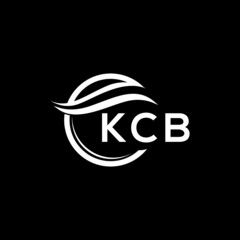 KCB letter logo design on black background. KCB  creative initials letter logo concept. KCB letter design.
