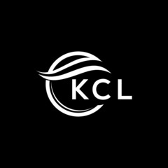 KCL letter logo design on black background. KCL  creative initials letter logo concept. KCL letter design.
