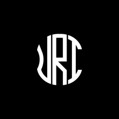 URI letter logo creative  design with vector graphic - obrazy, fototapety, plakaty