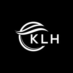 KLH letter logo design on black background. KLH  creative initials letter logo concept. KLH letter design.
