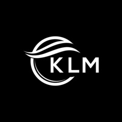 KLM letter logo design on black background. KLM  creative initials letter logo concept. KLM letter design.
