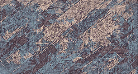 Grunge vector abstract background. Chaotic paint strokes, artwork, dark painting on canvas, dirty art