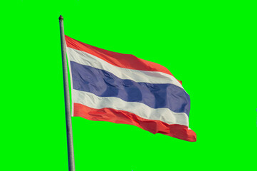 Thai flag on top of the pole