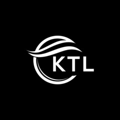 KTL letter logo design on black background. KTL  creative initials letter logo concept. KTL letter design.
