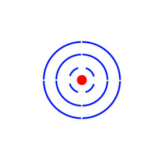 Target symbol stock illustration on white background