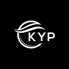 KYP letter logo design on black background. KYP  creative initials letter logo concept. KYP letter design.
