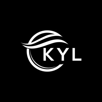 KYL letter logo design on black background. KYL  creative initials letter logo concept. KYL letter design.
