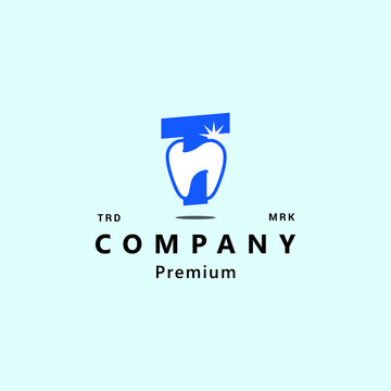 Letter T Dental Logo Design. Editable and unlimited resize.