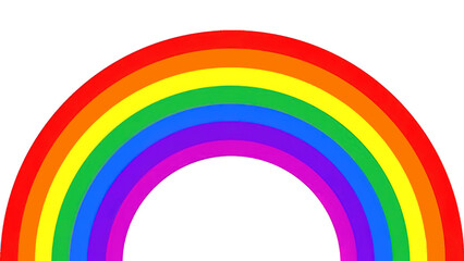 multicolored rainbows on a white background.